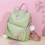 Anti-theft Backpack with Embroidery for Teen Girls