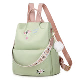 Anti-theft Backpack with Embroidery for Teen Girls