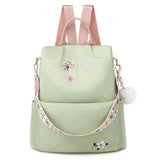 Anti-theft Backpack with Embroidery for Teen Girls