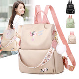 Anti-theft Backpack with Embroidery for Teen Girls