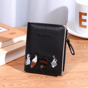 Animal Embroidery Women's Wallet Zero Wallet Casual Wallet