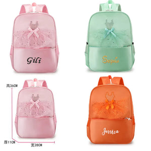 Personalized Kids Dance BackBag for Girls Ballerina Pink Duffel