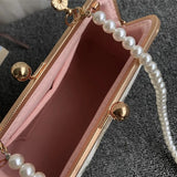 Embroidery Rose Flowers Beads Bag Women Shoulder Tote Handbags