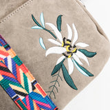 Vintage Embroidery Leather Hobo Shoulder Bag for Women