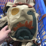 Embroidery Sun Long Neck Small Dinosaur Backpack