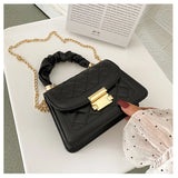 Embroidery Thread Crossbody Bag Women Shoulder Handbag PU Leather Messenger