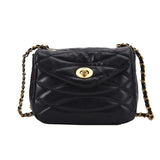 Embroidery Thread Crossbody Bag PU Leather Women's Handbag