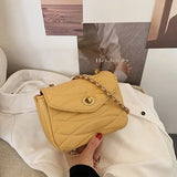 Embroidery Thread Crossbody Bag PU Leather Women's Handbag