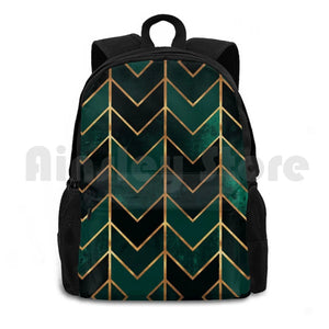 Emerald Copper Arrows Outdoor Hiking Backpack Sports Bag