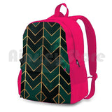 Emerald Copper Arrows Outdoor Hiking Backpack Sports Bag