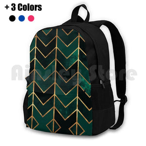 Emerald Copper Arrows Outdoor Hiking Backpack Sports Bag
