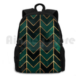 Emerald Copper Arrows Outdoor Hiking Backpack Sports Bag