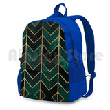 Emerald Copper Arrows Outdoor Hiking Backpack Sports Bag