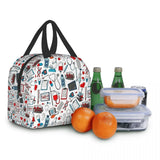 Emergency Nursing Supplies Patterns Portable Lunch Box for Women