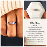 Enamel Beads Anxiety Ring Stainless Steel Fidget Ring