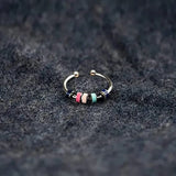 Enamel Beads Anxiety Ring Stainless Steel Fidget Ring