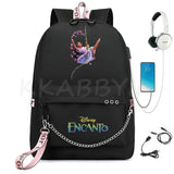 Encanto USB Backpack School Bag Laptop Rucksack Women Men Backbag