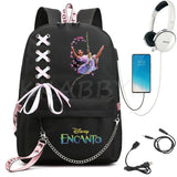 Encanto Usb Backpack School Bag Laptop Rucksack