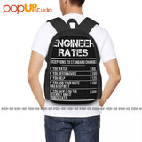 Engineer Rates Funny Humour Distressed Backpack Large Capacity