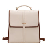 England Style Women's Backpack Soft PU Leather Shoulder Bag Casual Crossbody