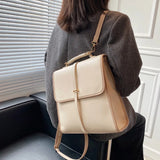 England Style Women's Backpack Soft PU Leather Shoulder Bag Casual Crossbody