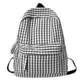 England Style Plaid Backpacks for Women Fresh School Bags Teenage Girls