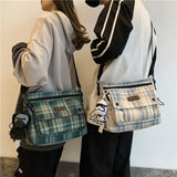 England Style Cotton Shoulder Bag for Women Large Capacity Messenger Bags