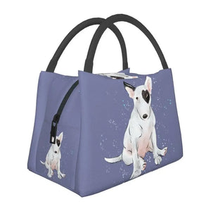 Bull Terrier Heart Patch Lunch Bag Insulated Cooler Thermal Bento