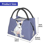 Bull Terrier Heart Patch Lunch Bag Insulated Cooler Thermal Bento
