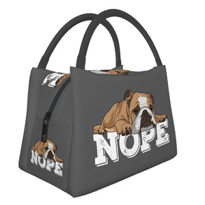 English Bulldog Nope Lunch Boxes for British Pet Dog Lover