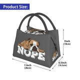 English Bulldog Nope Lunch Boxes for British Pet Dog Lover