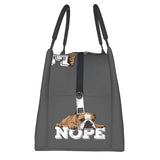 English Bulldog Nope Lunch Boxes for British Pet Dog Lover