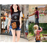 English Bulldog Prints Girl Small Travel Messenger Bag