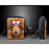 English Bulldog Prints Girl Small Travel Messenger Bag