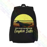 English Setter Bird Dog Lover Sun Backpack