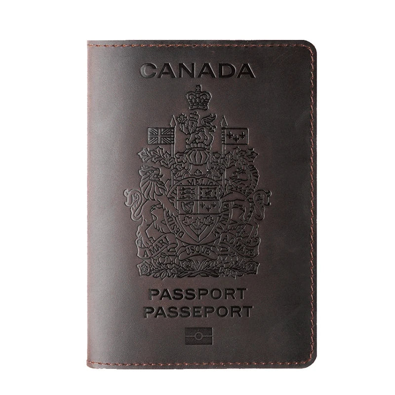 Personalized Leather Passport Cover Canada