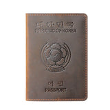 Personalized Korea Passport Holder Engraved Leather Republic of Korea Cover