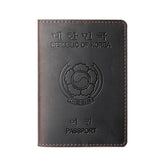 Personalized Korea Passport Holder Engraved Leather Republic of Korea Cover