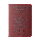 Personalized UK Passport Holder - Engraved Leather Travel Wallet