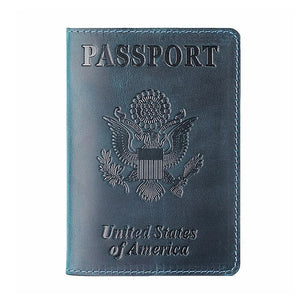 Personalized Leather US Passport Holder Travel Wallet