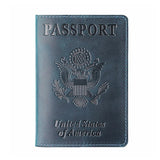 Personalized Leather US Passport Holder Travel Wallet