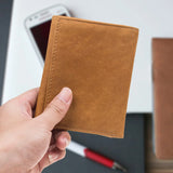 Engraved Trifold Wallet Gift To My Son/Man/Husband Genuine Leather Wallet TY66