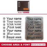 Engraving Men Wallets Small Money Purses Wallets Dollar Top Men Thin Wallet