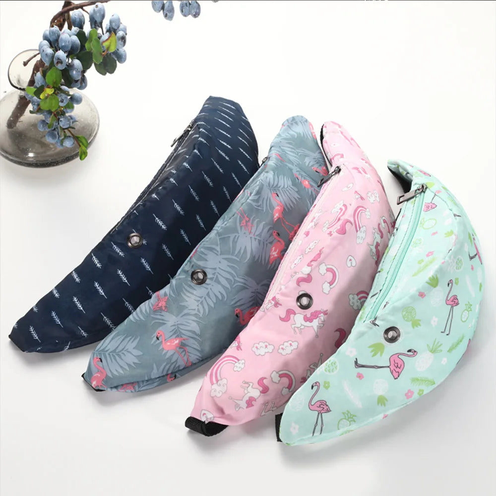 3D Colorful Print Waist Bag Fanny Pack Hip Belt Phone Bag