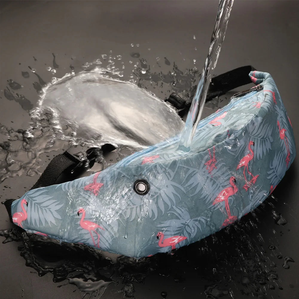 3D Colorful Print Waist Bag Fanny Pack Hip Belt Phone Bag