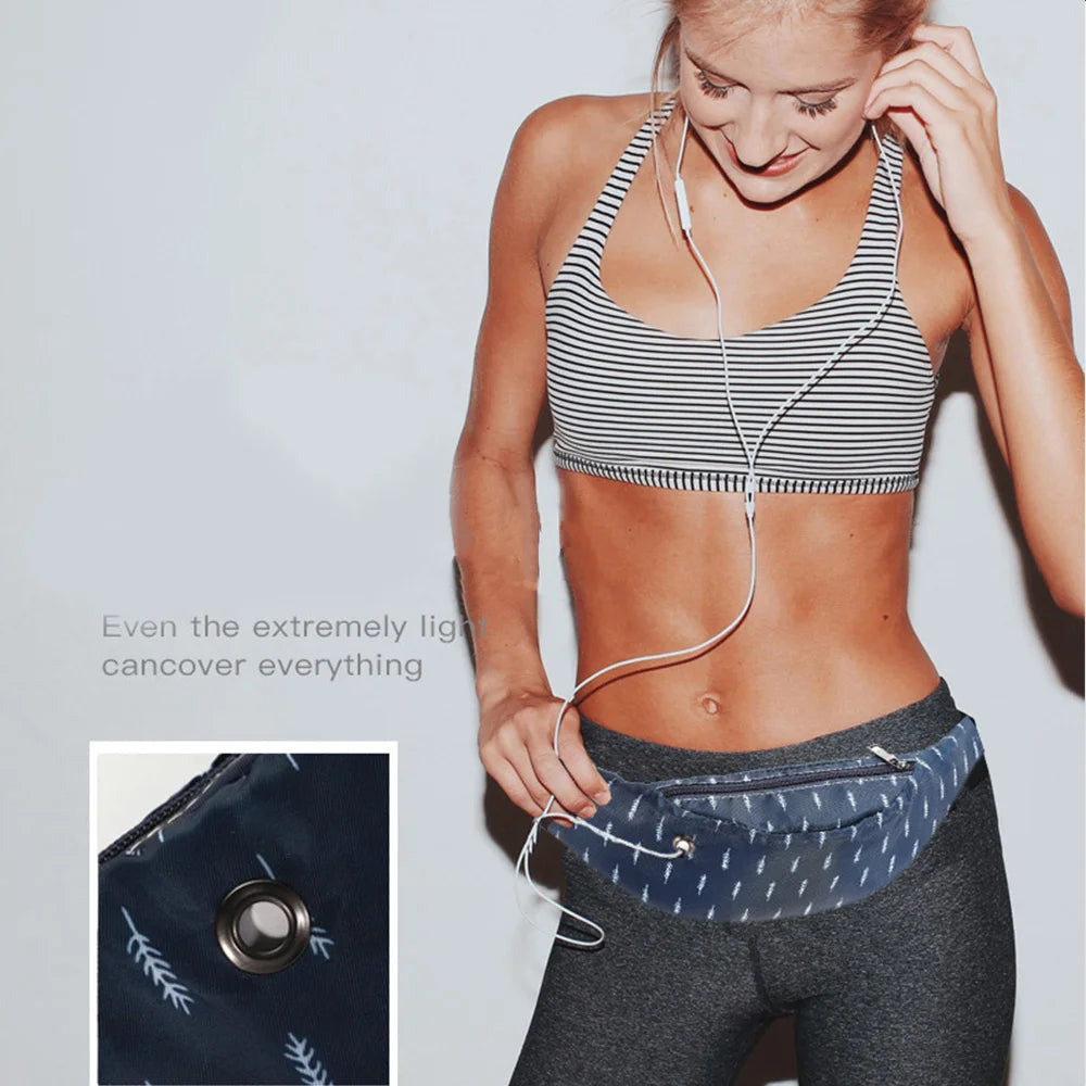 3D Colorful Print Waist Bag Fanny Pack Hip Belt Phone Bag