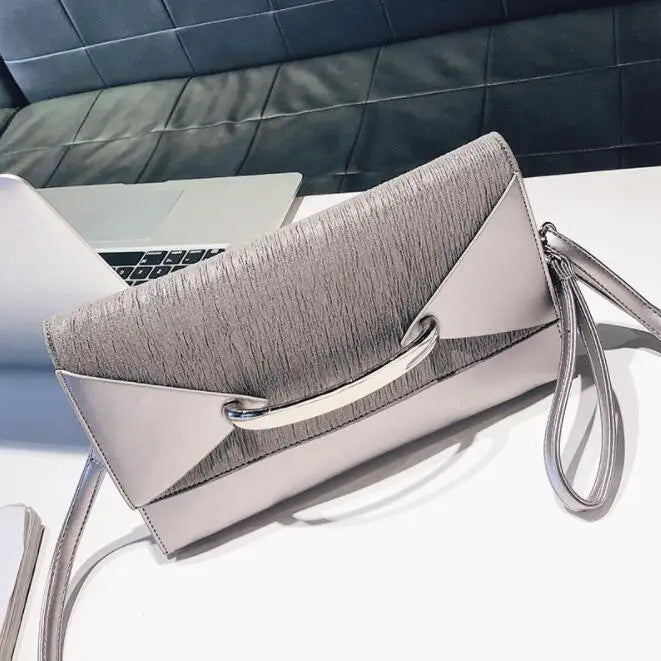 Envelope Clutch Bag Leather Shoulder Purse