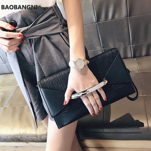 Envelope Clutch Bag Leather Shoulder Purse