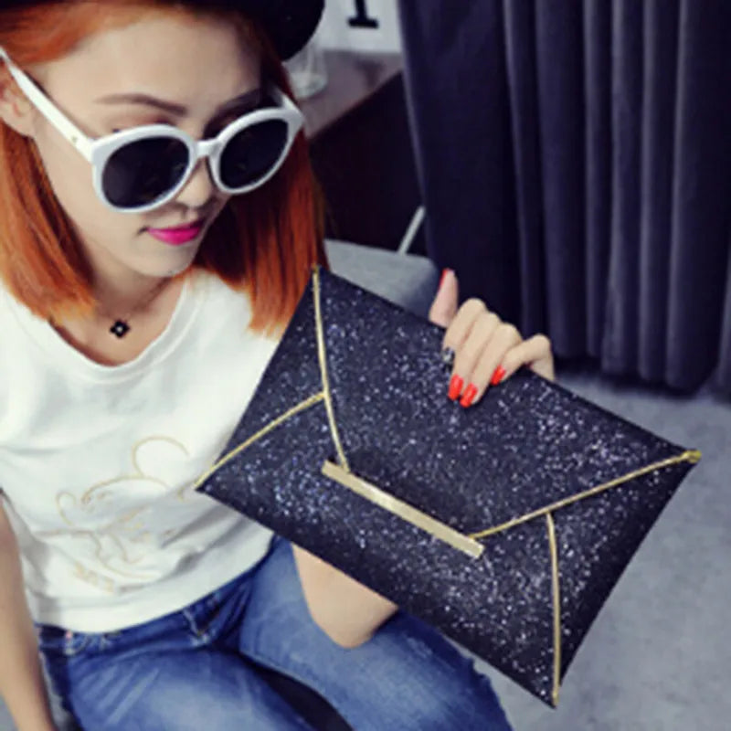 Sparkling Dazzling Envelope Clutch Bag Women Evening Handbag