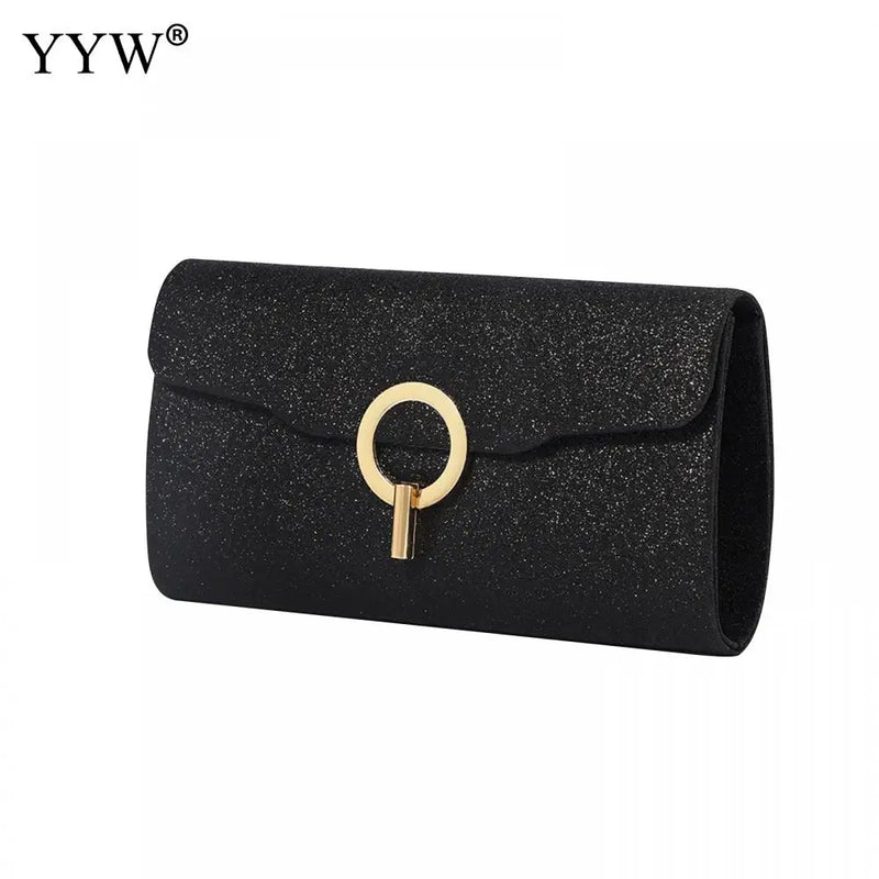 Sequined Envelope Clutch Shoulder Bag Chain Party Purse